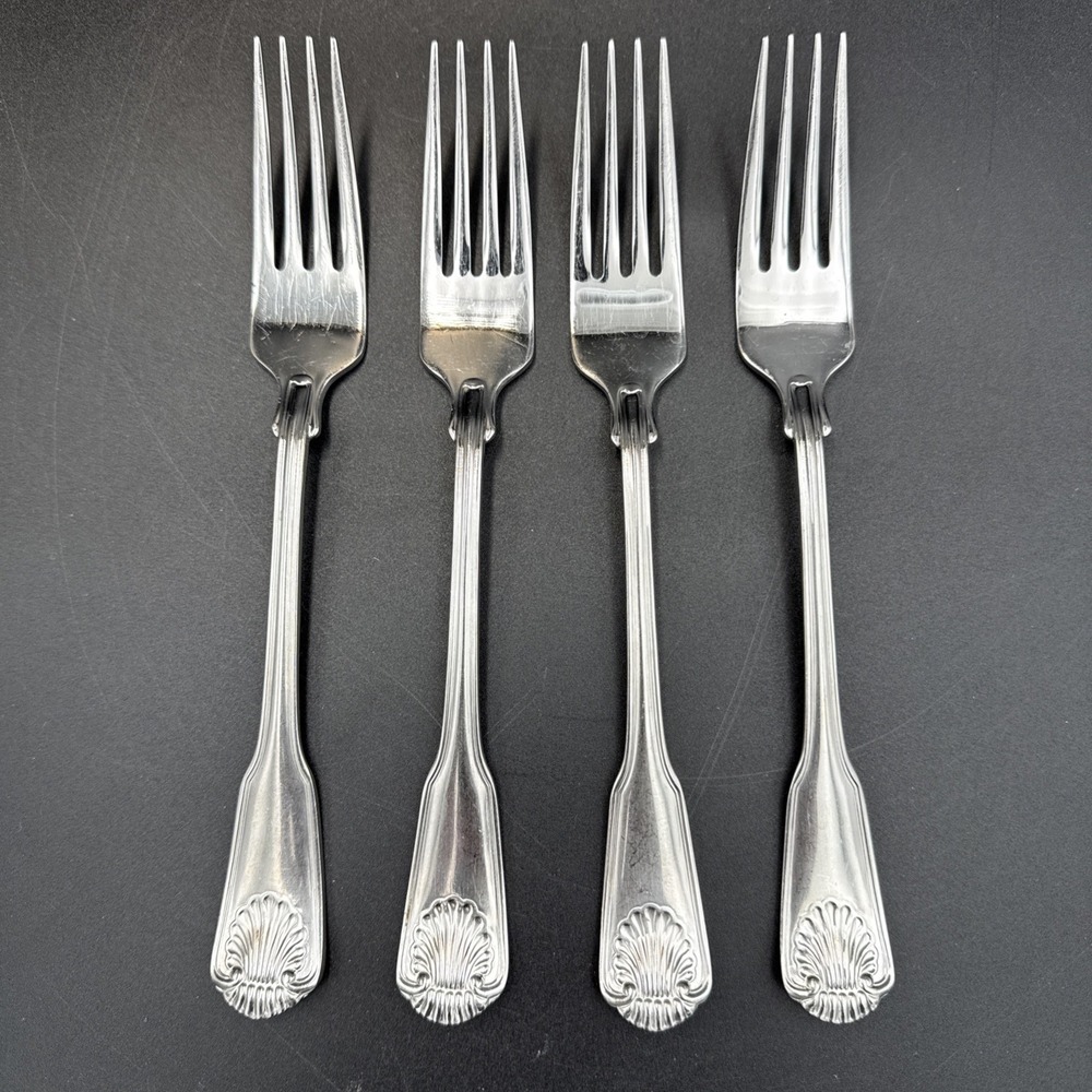 Towle London Shell 18/8 Stainless Dinner Forks Set of 4 Korea Flatware